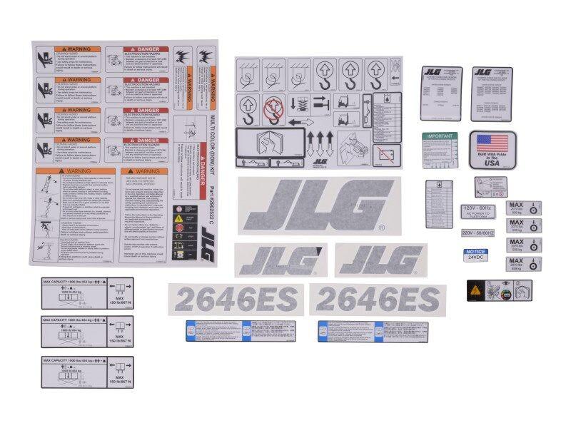 1001149798 2646ES Decal Kit (Service) | JLG