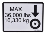 1001159855 Decal, Max Tire Load | JLG