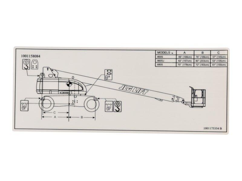 1001175354 Lift Diagram Decal | JLG