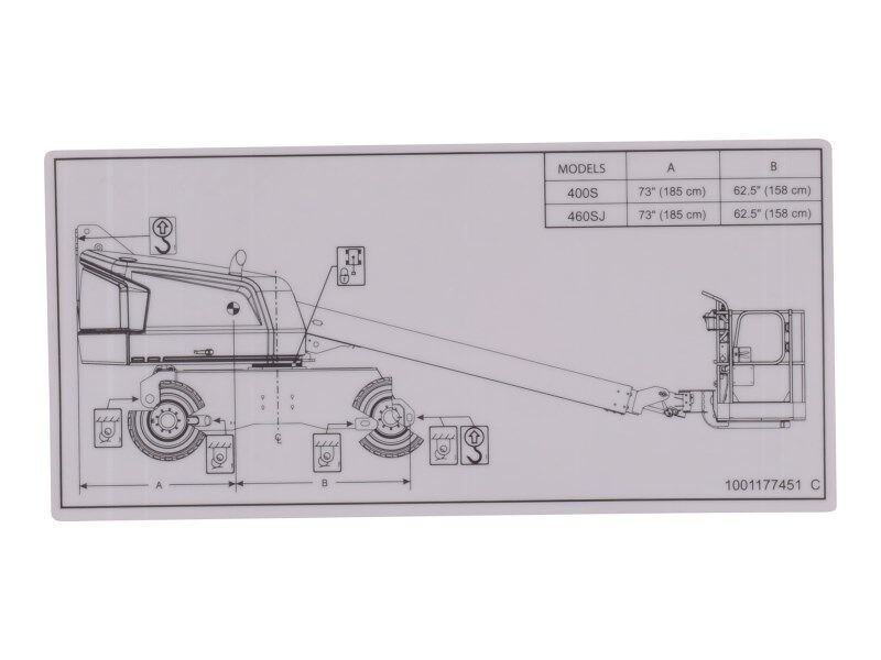 1001177451 Lift Diagram Decal | JLG