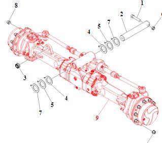 1001220492 8042 Front Dana 212 Axle | JLG