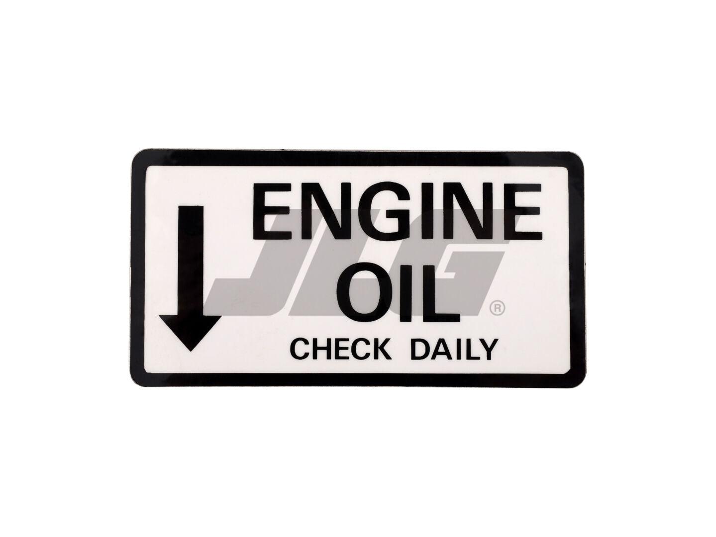 10121317 Engine Oil Decal | JLG