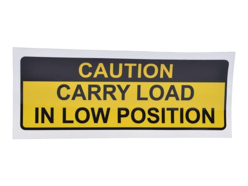 10121318 Decal, Caution, Carry Load Low | JLG