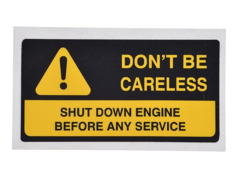 10121319 Don'T Be Careless (Supersedes 21319A) Decal | JLG