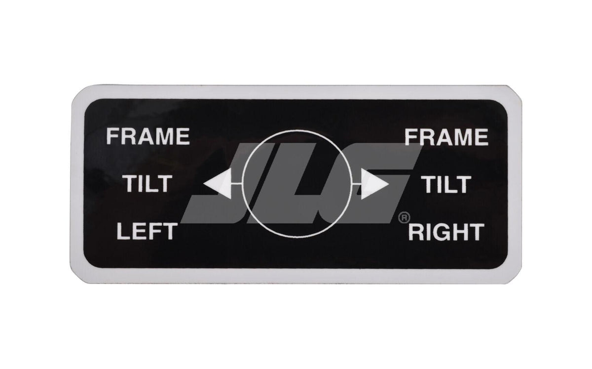 10130487 Decal, Frame Tilt Control (Supersedes 30487A) | JLG