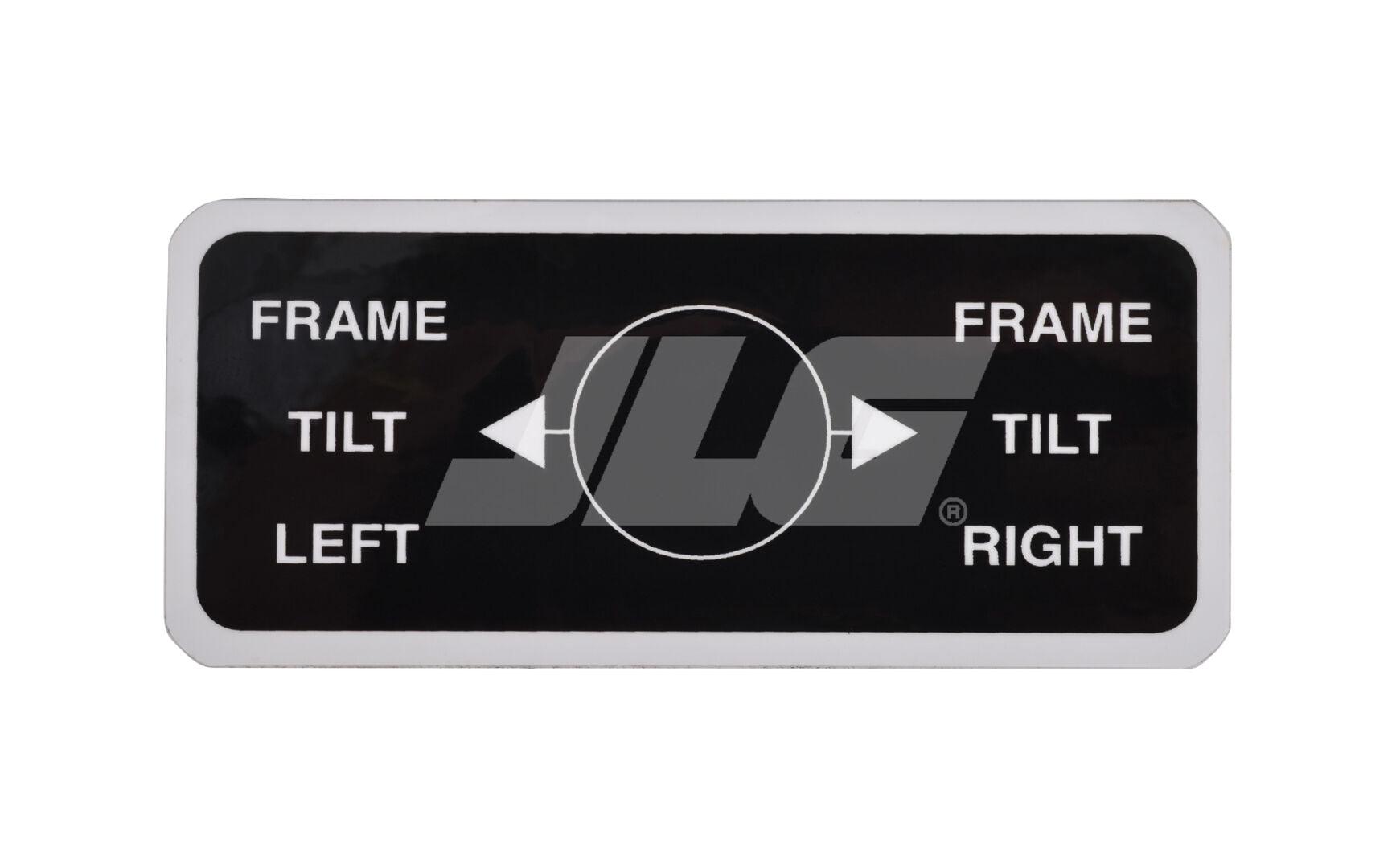 10130487 Frame Tilt Control (Supersedes 30487A) Decal | JLG
