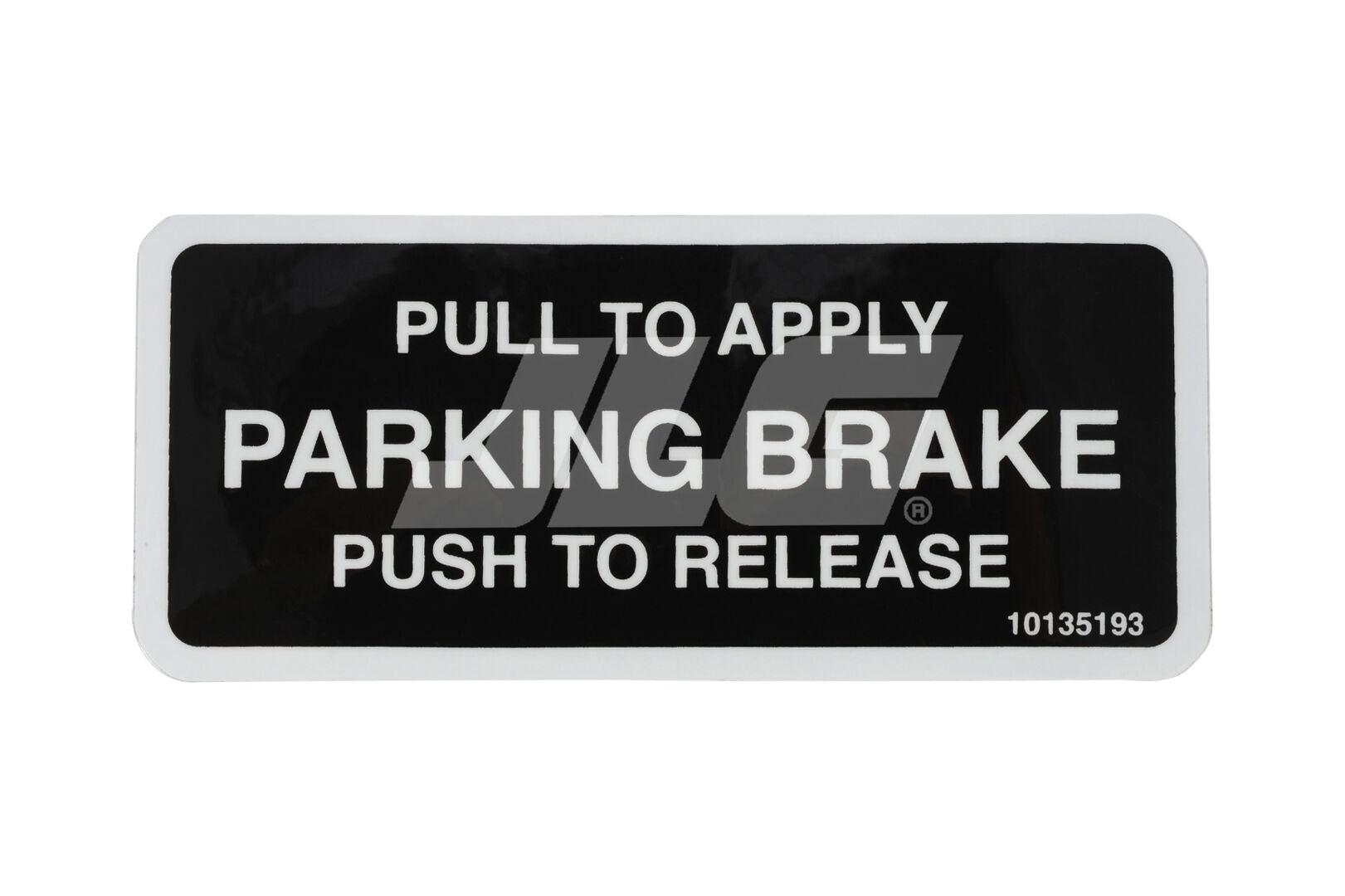 10135193 Parking Brake (Supersedes 35193A) Decal | JLG