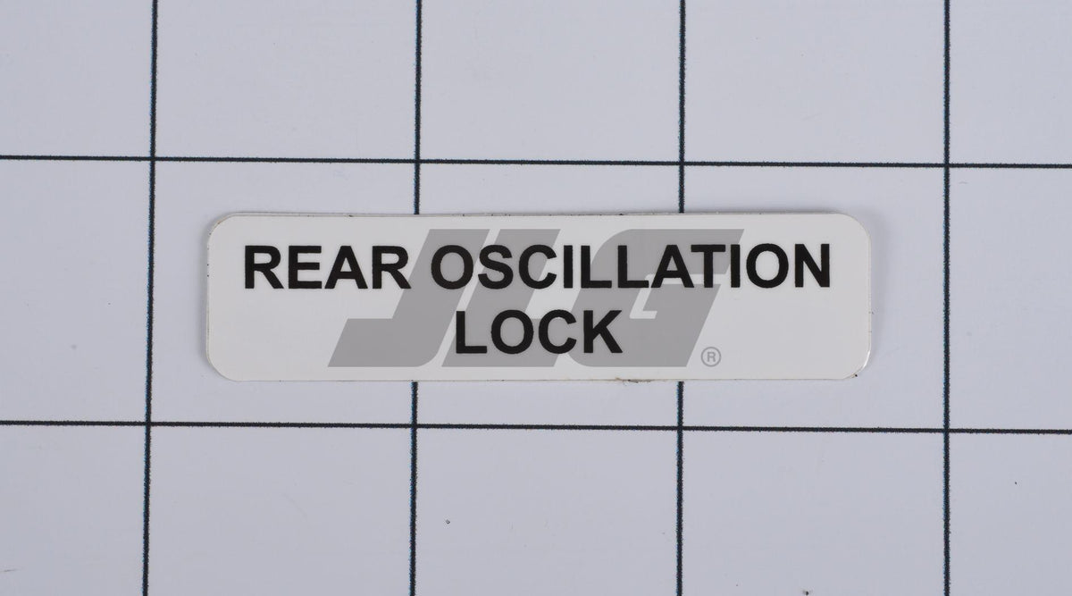 10138237 Decal, Rear Oscillation Lock I | JLG
