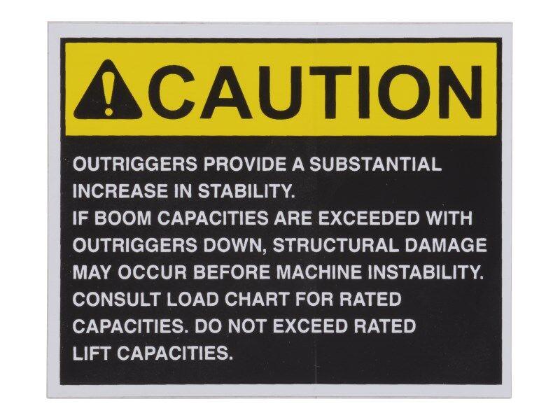 10139033 Decal, Outrigger Caution (Supersedes 39033A) | JLG