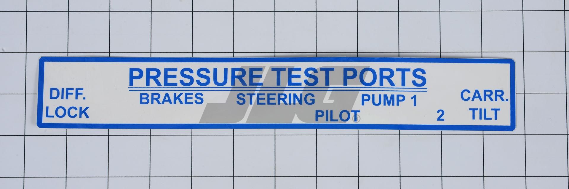 10226429 Pressure Test Ports (Lull #26429B) Decal | JLG
