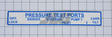 10226429 Decal, Pressure Test Ports | JLG