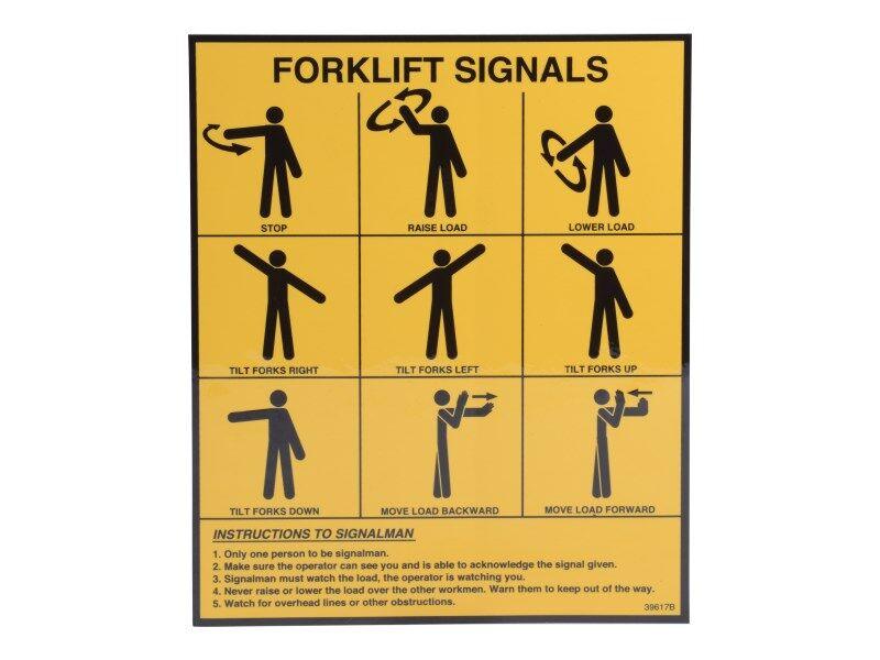 10239617 Forklift Signals (Supersedes 39617B) Decal | JLG