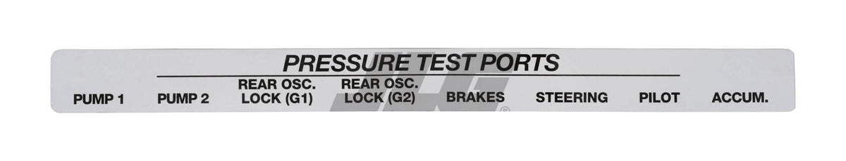 10339962 Decal, Pressure Test Ports | JLG