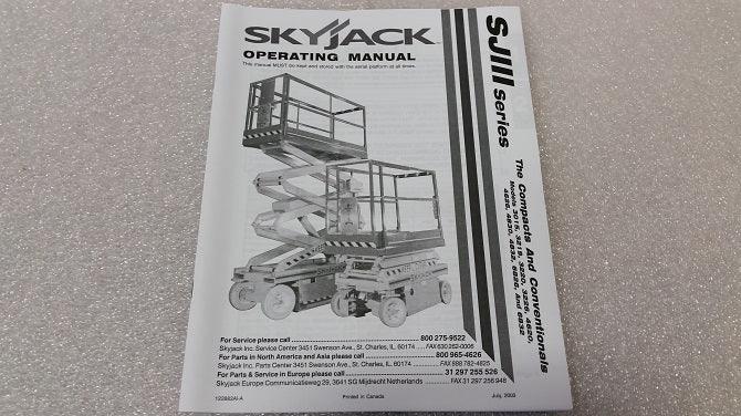 122882 SJIII Oper Comp. & Con Manual | Genuine Skyjack