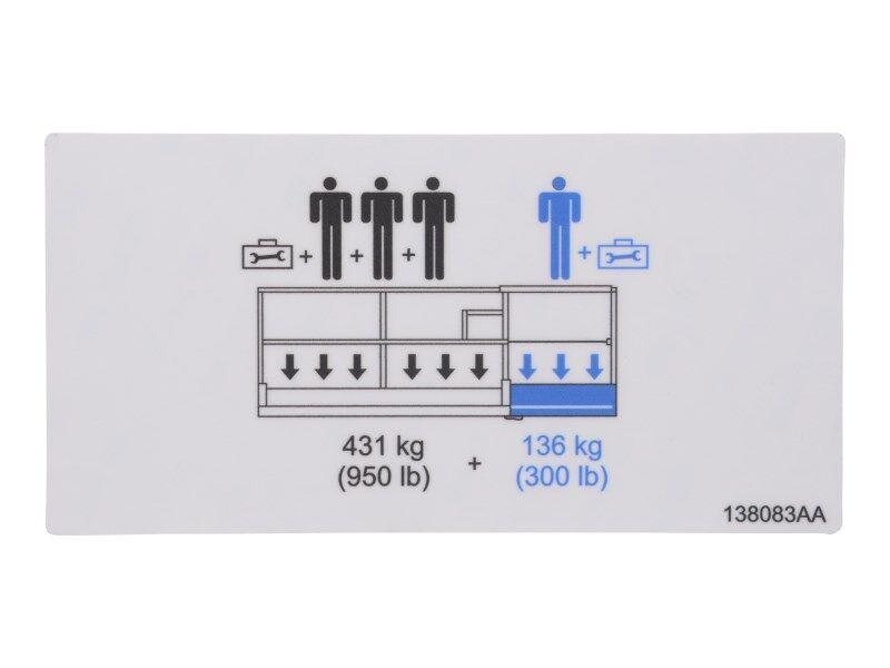 138083 Plat Capacity Decal | Skyjack