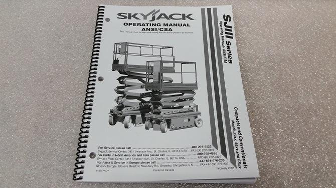 143857 4 SJIII32Xx Operating Manual | Genuine Skyjack