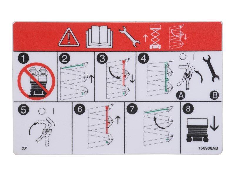 158908 Decal Maint Bar | Skyjack