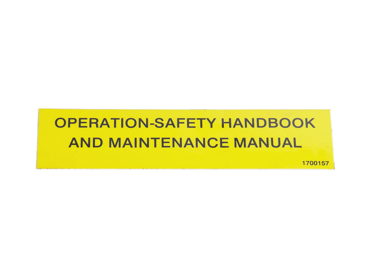 1700157 Decal, Safety Handbook | JLG