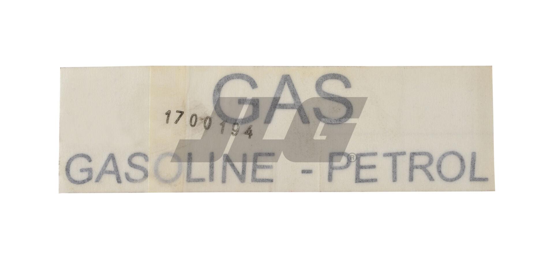 1700194 Gas (Blk) Decal | JLG