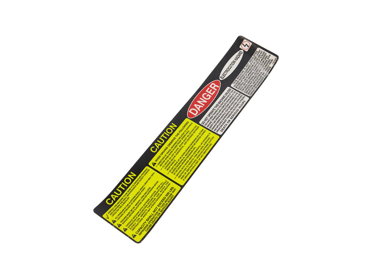 1701639 Decal, Caution-Danger | JLG