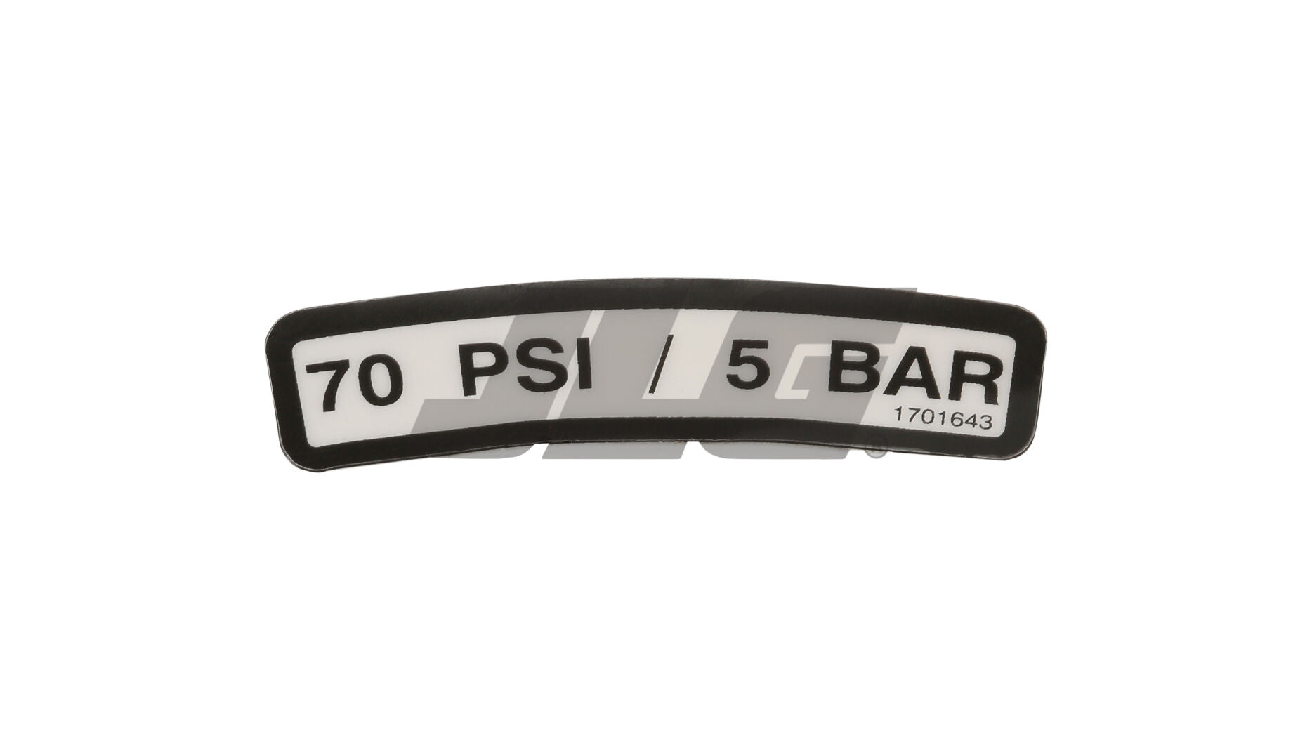 1701643 Tire Pressure Decal | JLG
