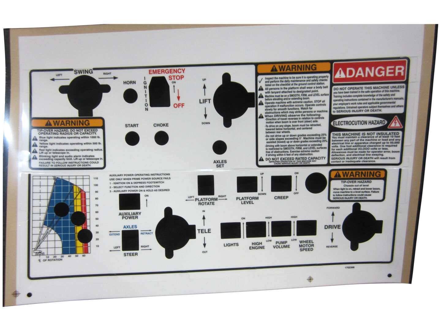 1702398 Console Box Decal | JLG