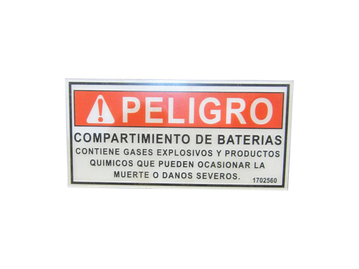 1702560 Decal, Battery Comp (Lat Amer) | JLG