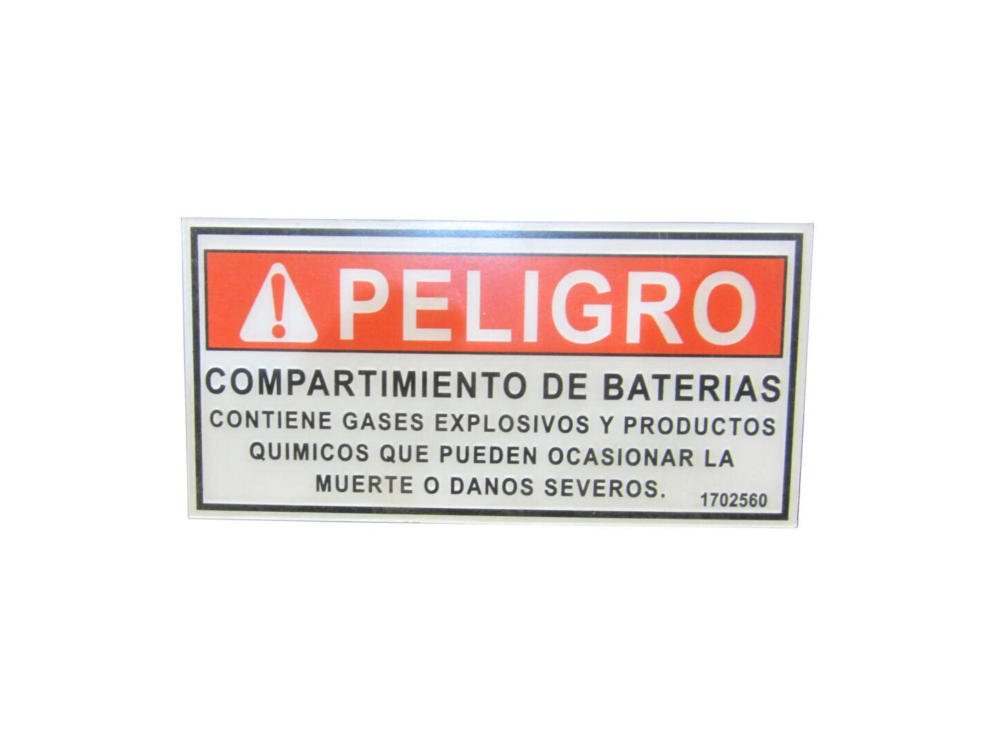 1702560 Battery Comp (Lat Amer) Decal | JLG