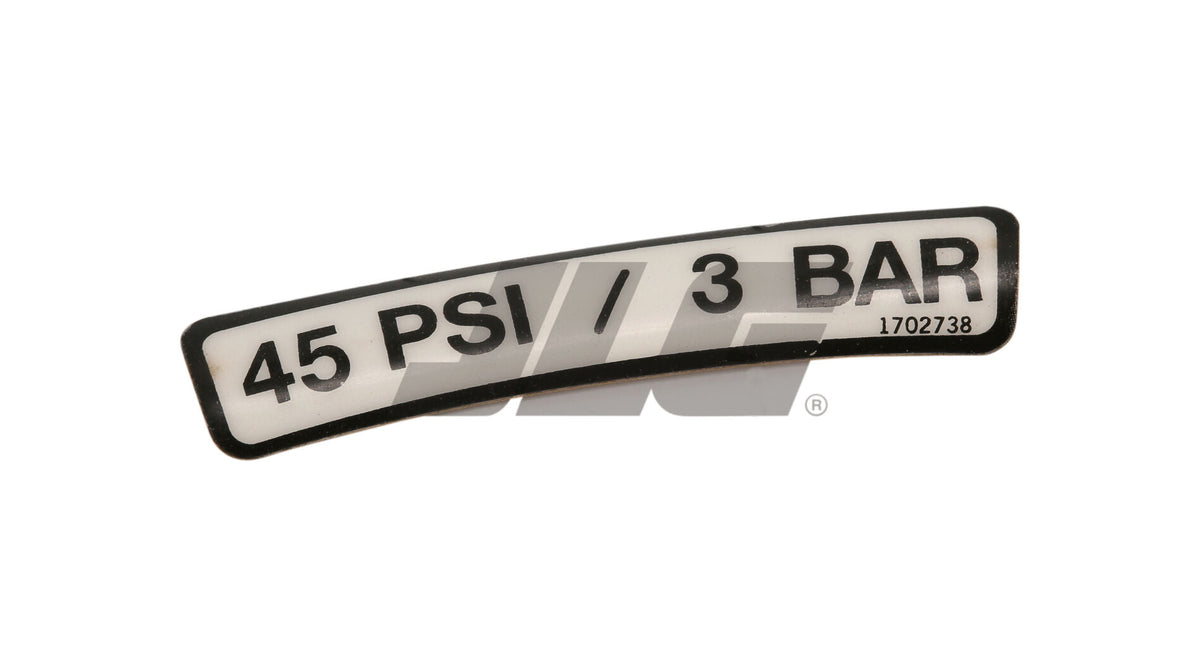 1702738 Decal, Tire Pressure (45 PSI) | JLG