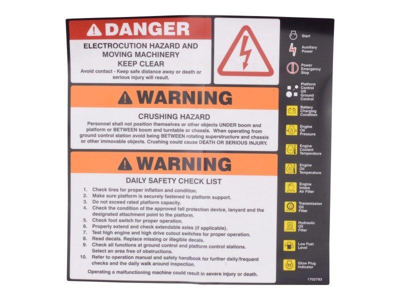 1702783 Danger/Warn Decal | JLG