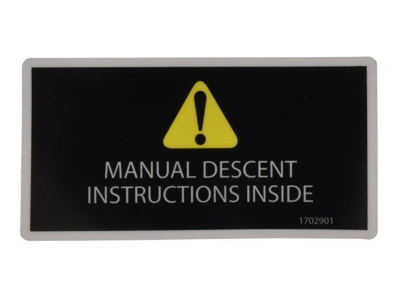 1702901 Man Dscnt Decal | JLG