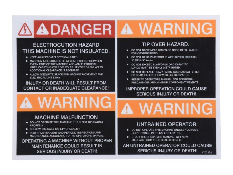 1702954 (Danger) Decal | JLG