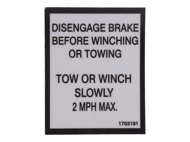 1703191 Winching/Towing Decal | JLG