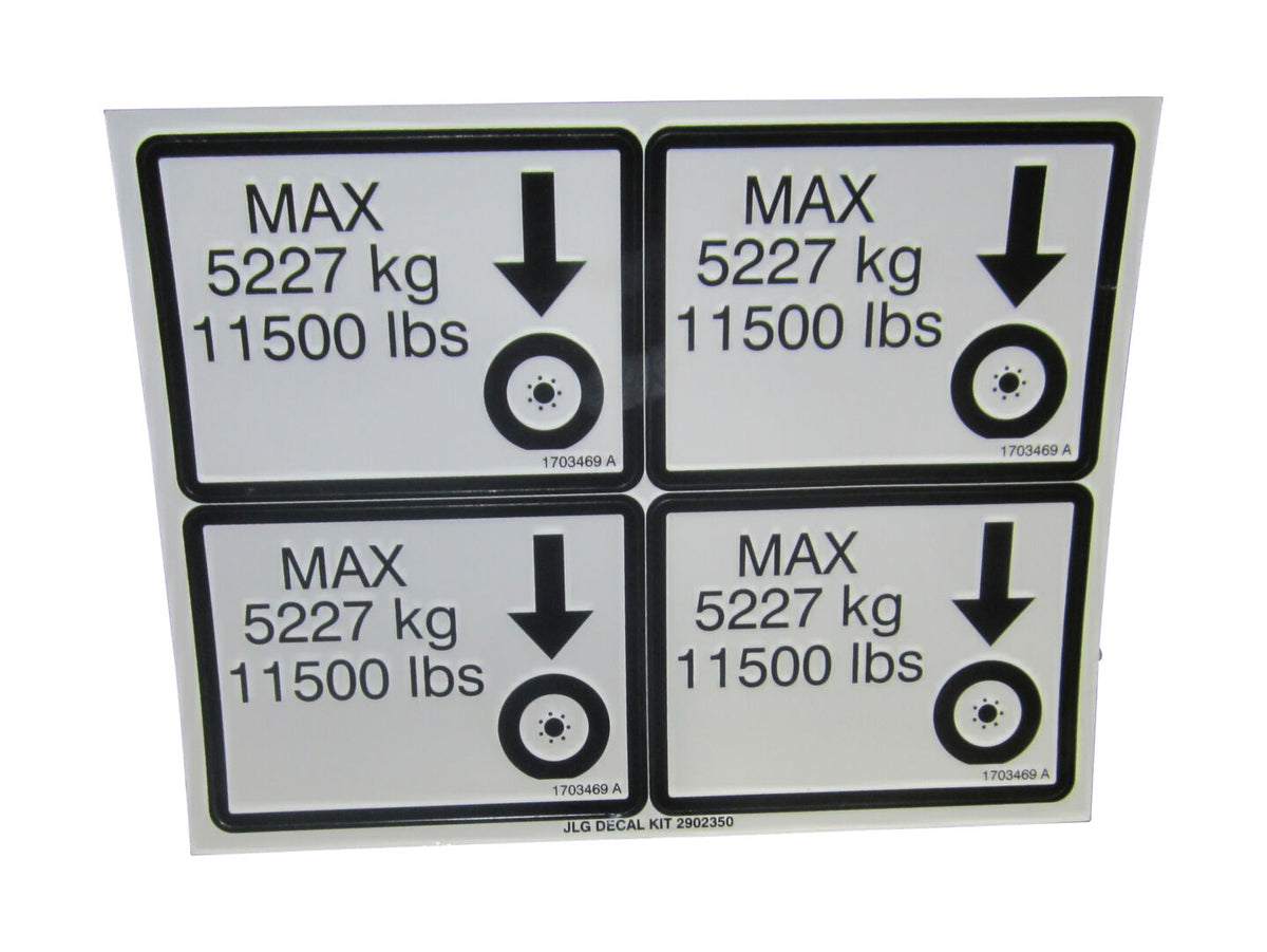 1703469 Decal, Max Tire Load | JLG