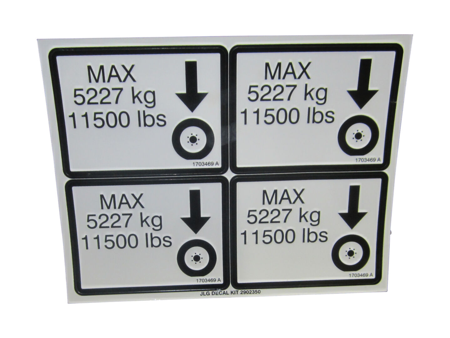 1703469 Max Tire Load Decal | JLG