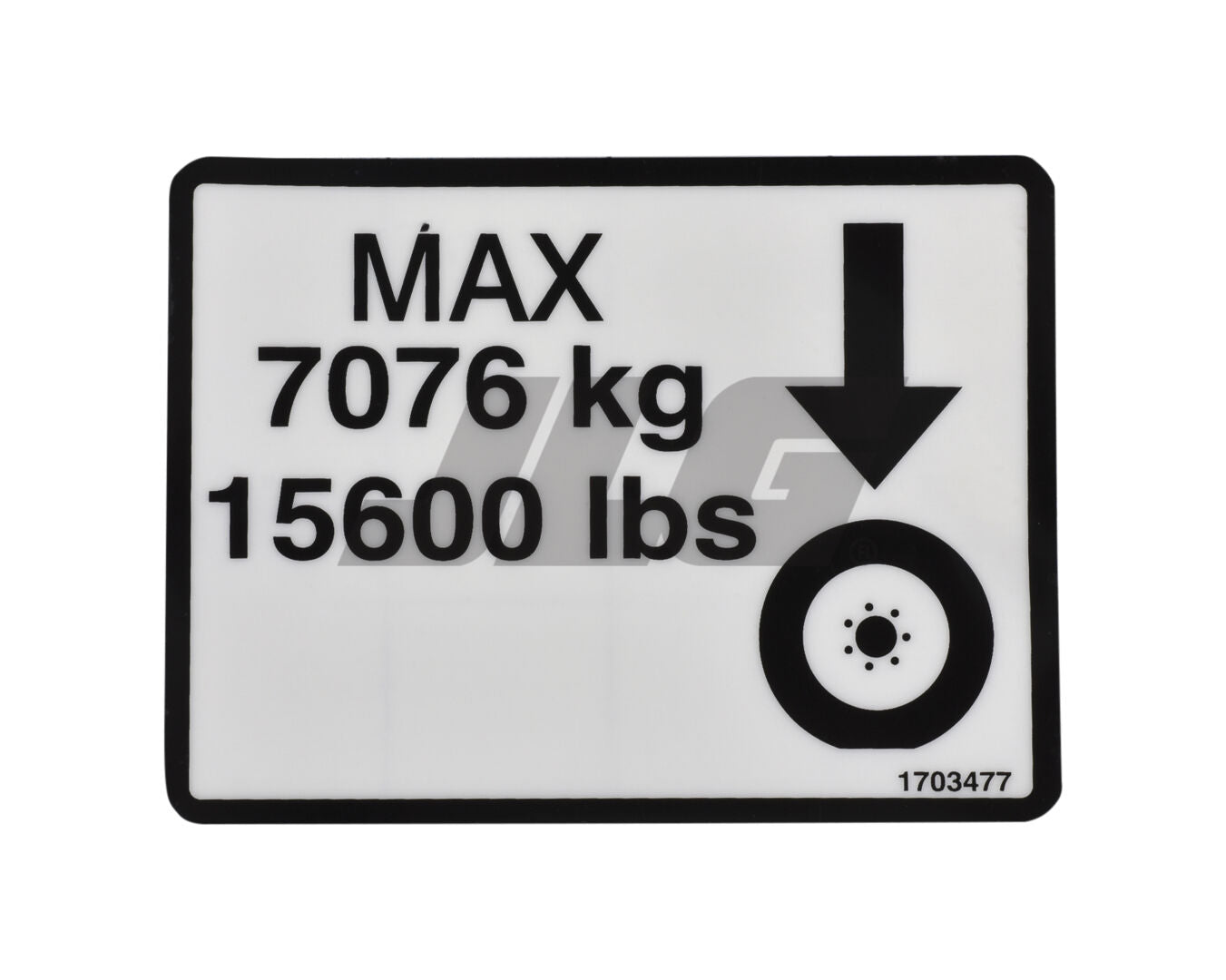 1703477 Max Tire Load Decal | JLG