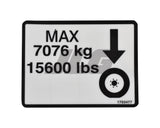 1703477 Decal, Max Tire Load | JLG
