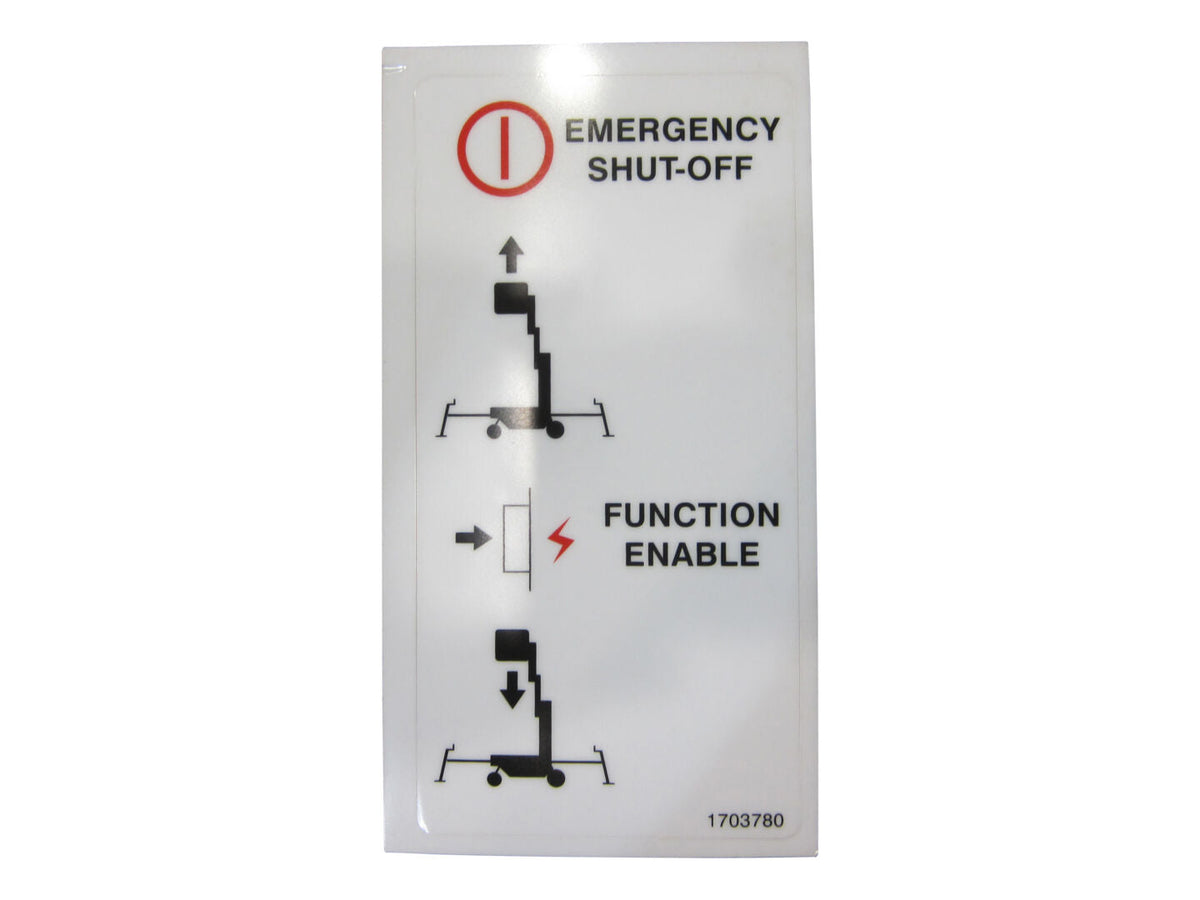 1703780 Decal, Controls | JLG