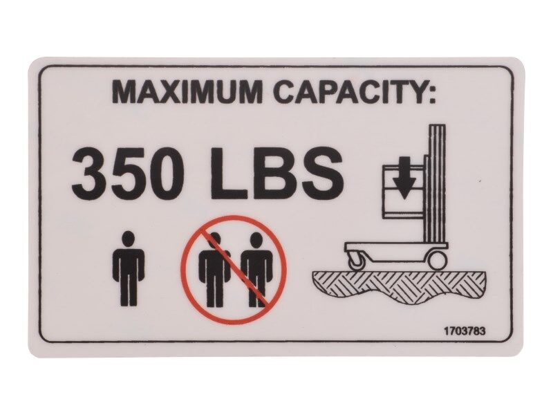 1703783 Cap.-350# Decal | JLG