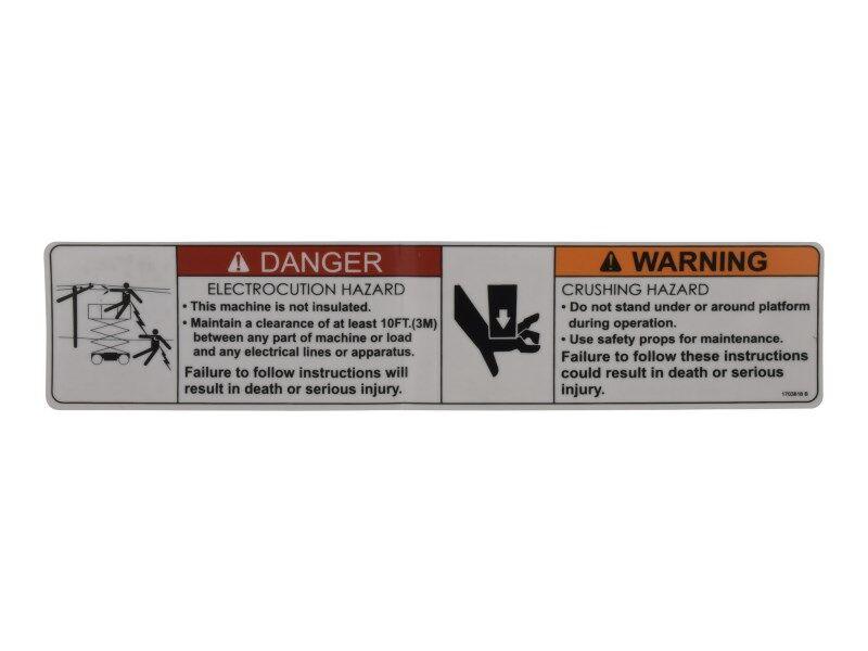 1703818 Decal, Warning Crush Hazard | JLG