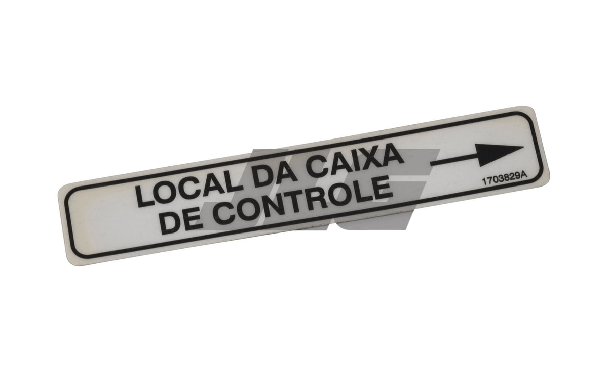 1703829 Decal, Control Box Location-Por | JLG