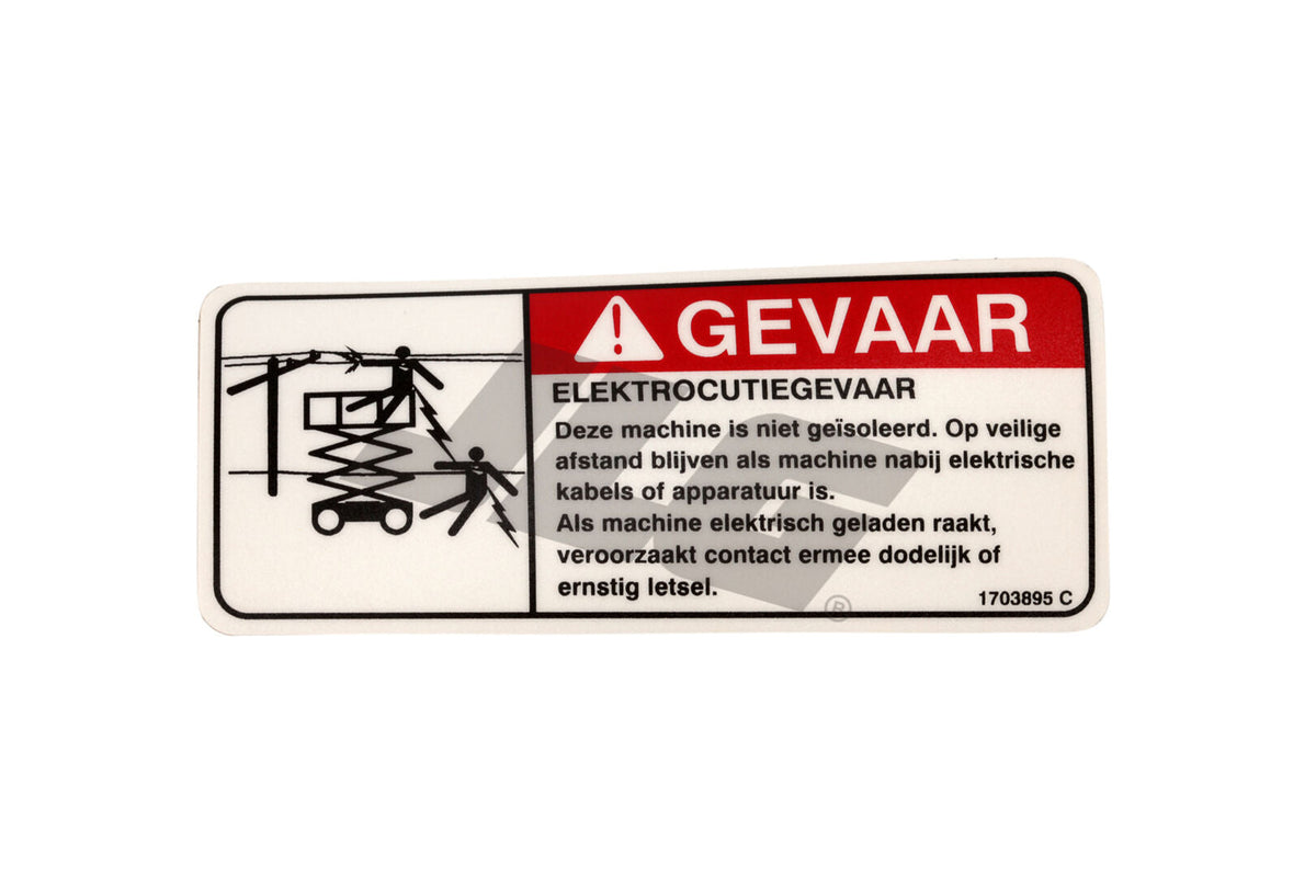 1703895 Decal, Danger Electric Hazard (Dut | JLG