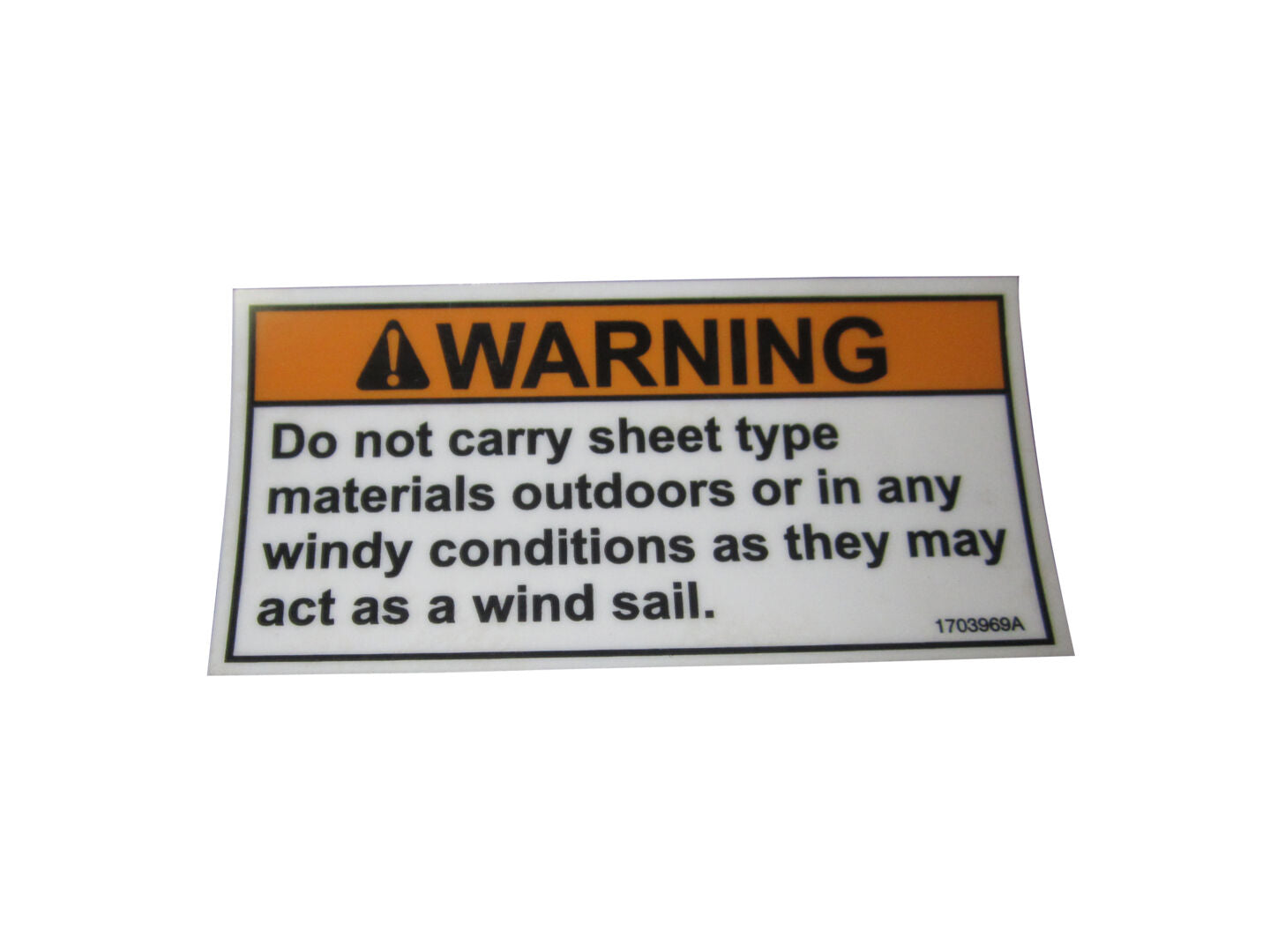 1703969 Wind Warning Decal | JLG