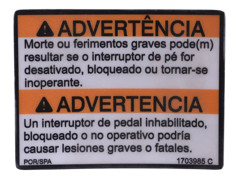 1703985 Foot Switch (Lat) Decal | JLG