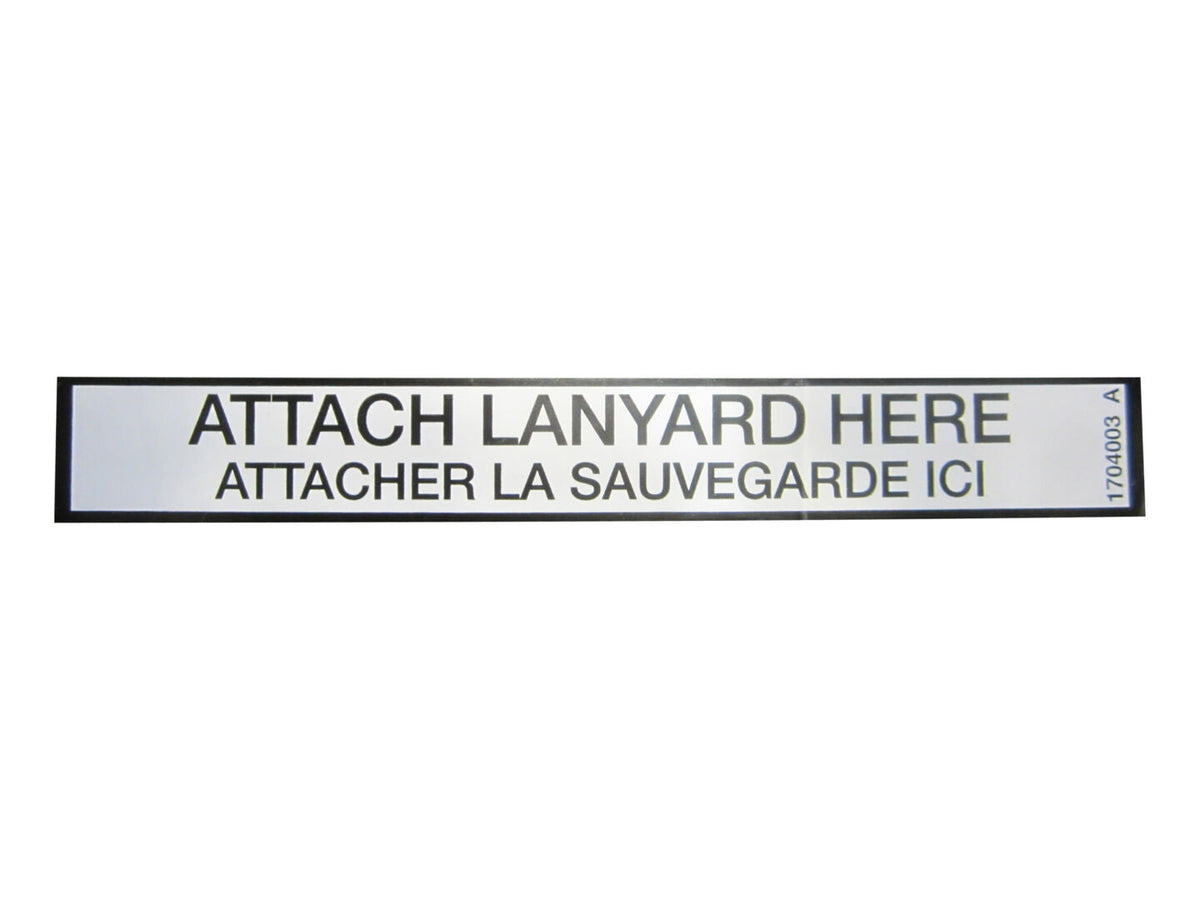 1704003 Decal, Lanyard Attach (Can) | JLG