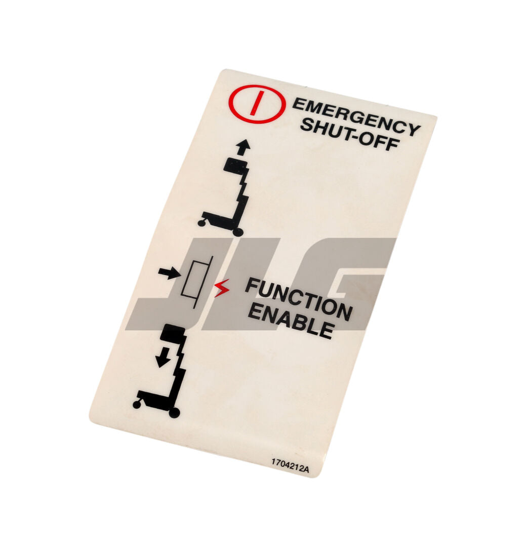 1704212 Function Control Decal | JLG