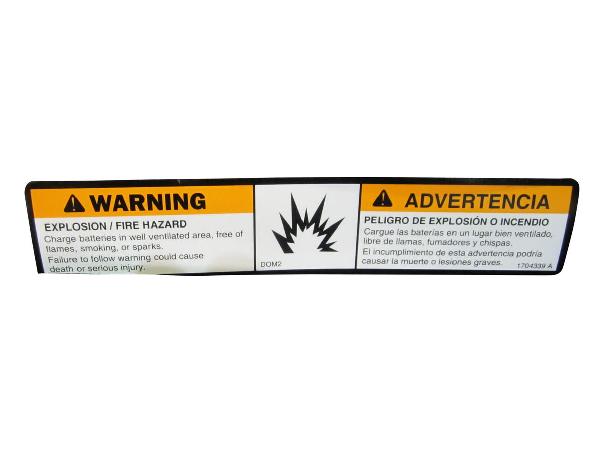 1704339 Decal, Warn Batt Vent (Dom2) | JLG