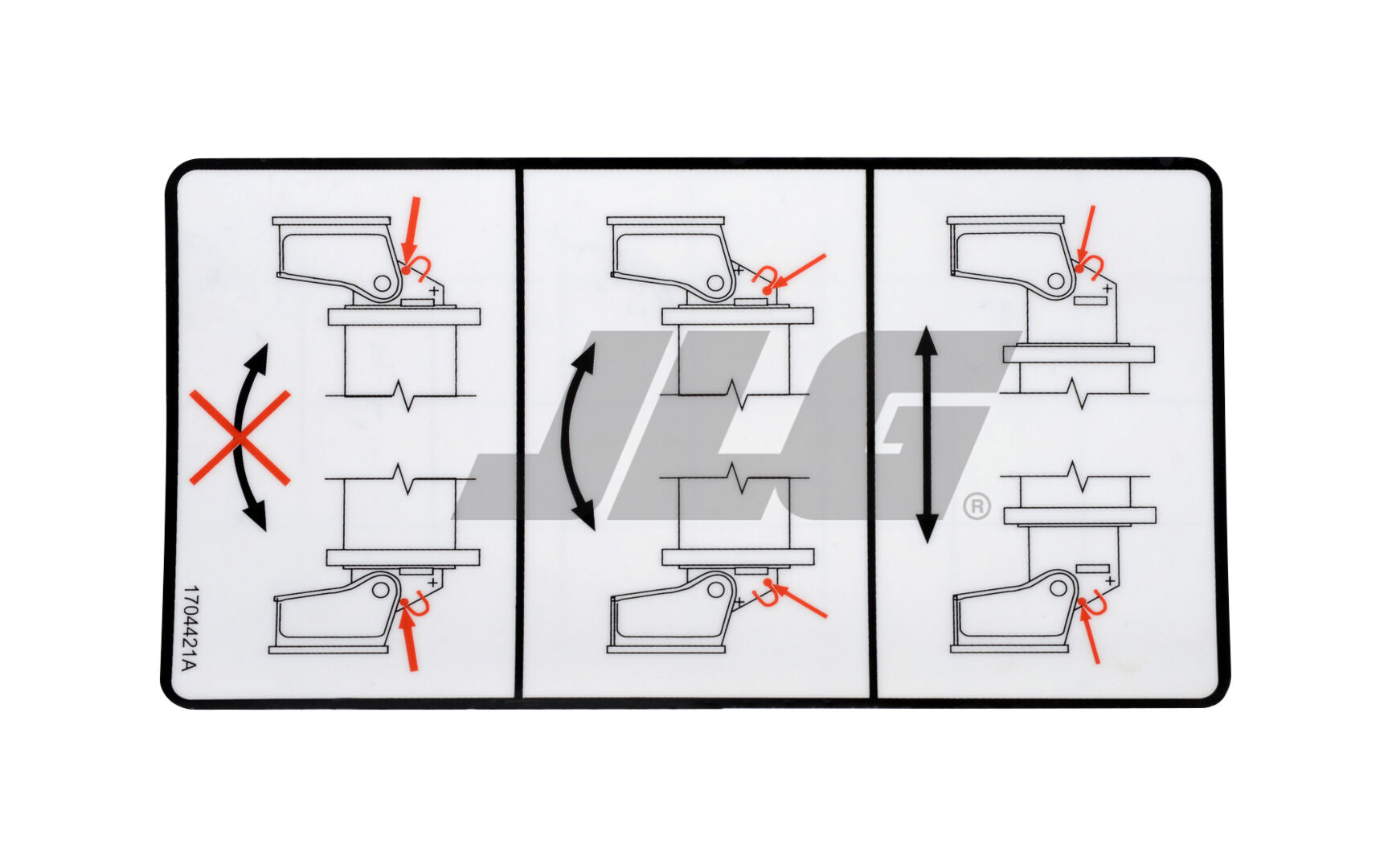 1704421 Caution 120HX Ext/Ret Ax Decal | JLG
