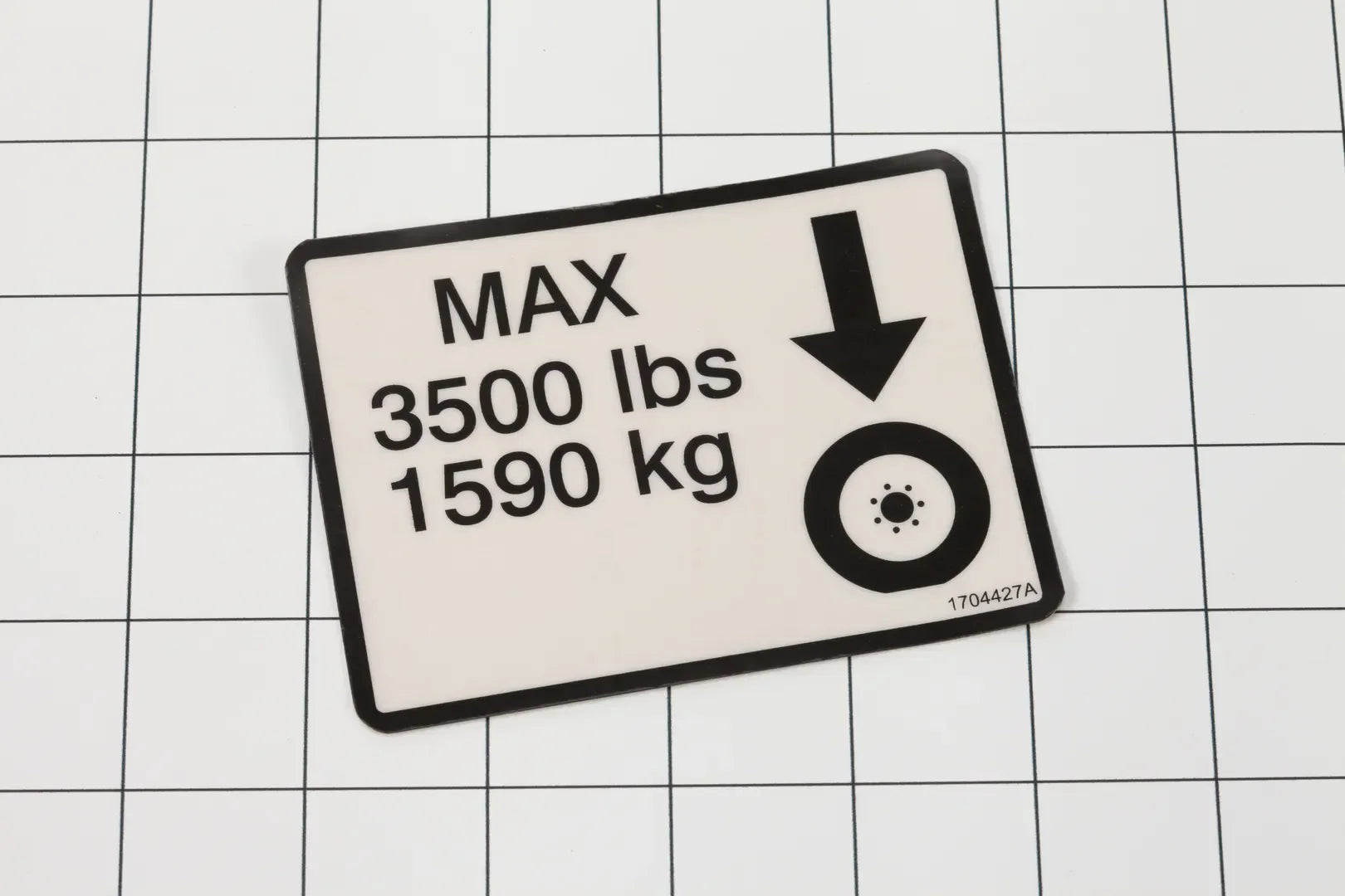 1704427 Max Tire Load Decal | JLG