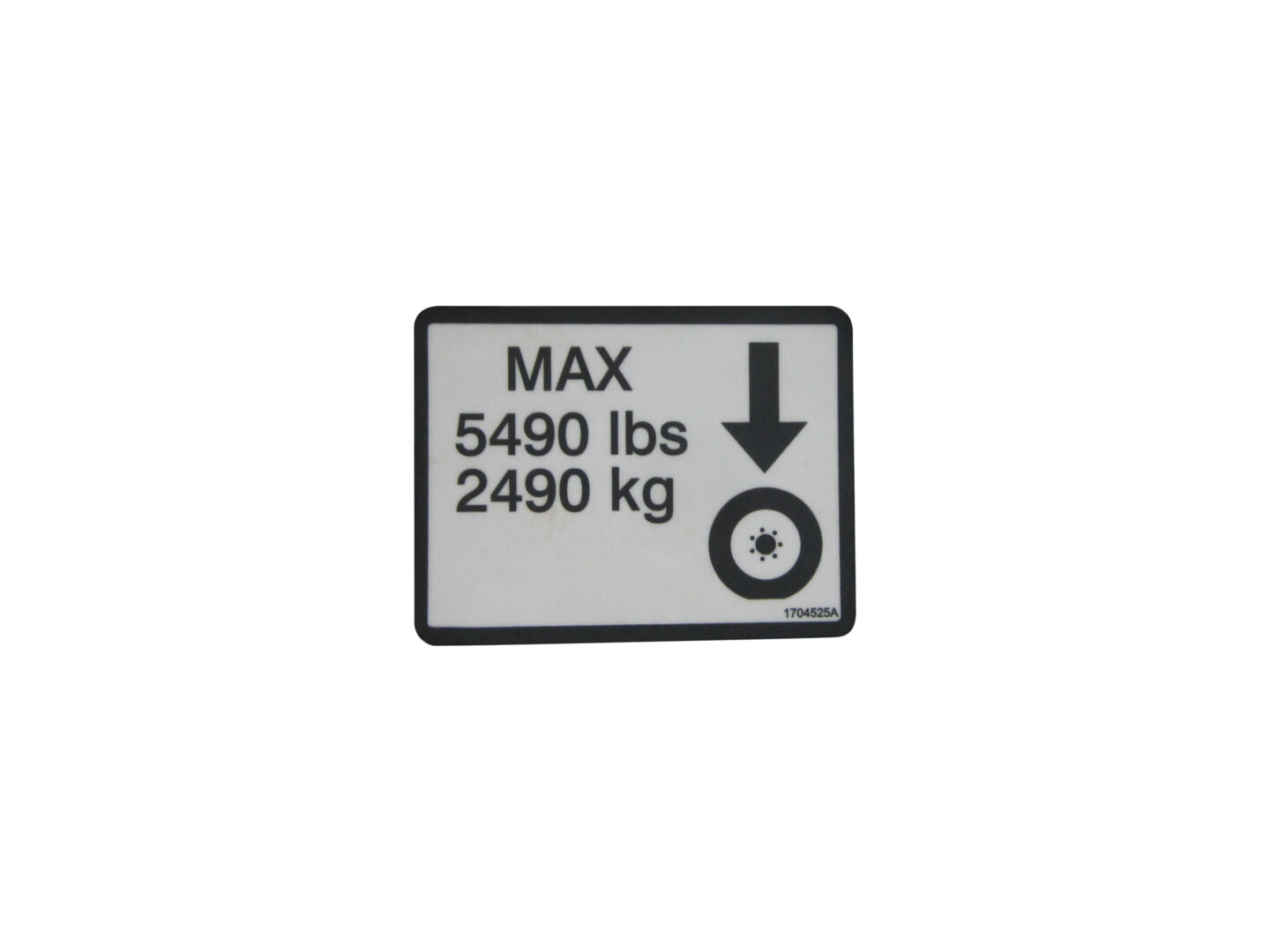 1704525 Max Tire Load Decal | JLG